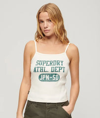 Athletic College Graphic Rib Cami Top