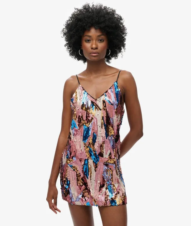 Deco Sequin Mini Dress