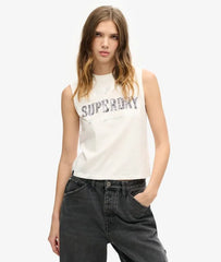 Embellished Archive Fitted Tank Top