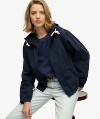 Hooded Washed Twill Jacket