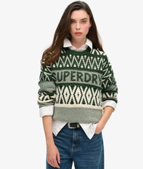 Branded Pattern Crew Jumper