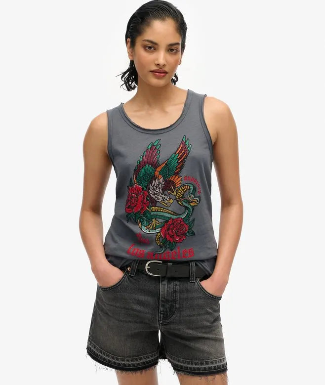 Neo Trad Tattoo Scoop Neck Tank Top