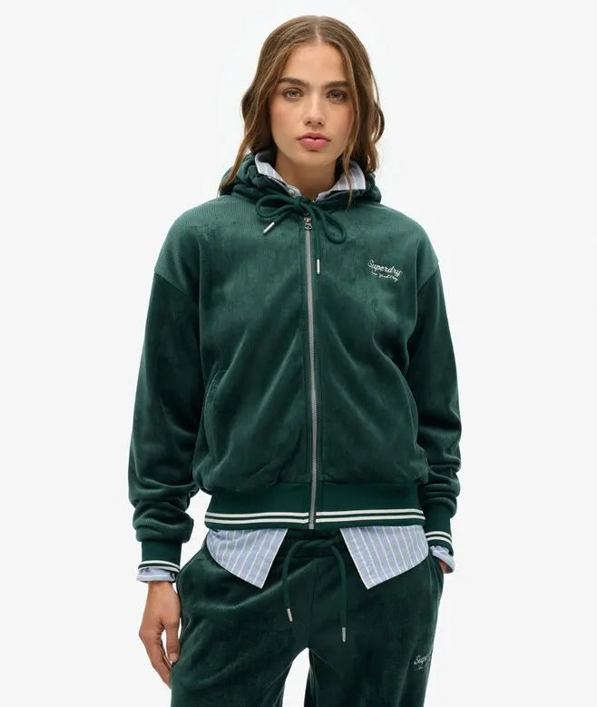 Country Club Velour Zip Hoodie