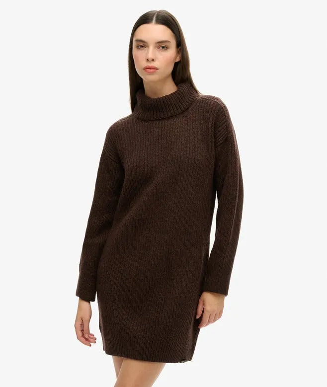 Knitted Roll Neck Jumper Dress