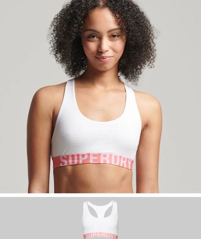 Organic Cotton Large Logo Crop Bralette