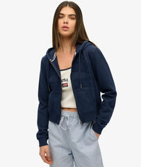 Athletic Essentials Tonal Cropped Zip Hoodie
