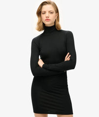 Long Sleeve High Neck Mini Dress