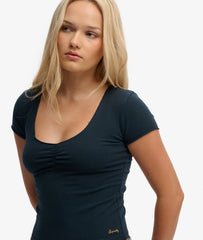 Athletic Essentials Gathered Short Sleeve Top