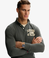 Vintage Athletic Long Sleeve Polo Shirt