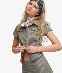 Bench Fitted Stripe Short Sleeve Shirt