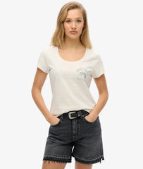Lo-Fi Biker Scoop Neck T-Shirt
