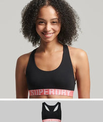 Organic Cotton Large Logo Crop Bralette