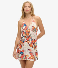 Printed Mini Slip Dress