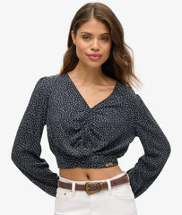 Vintage Tie Front Top