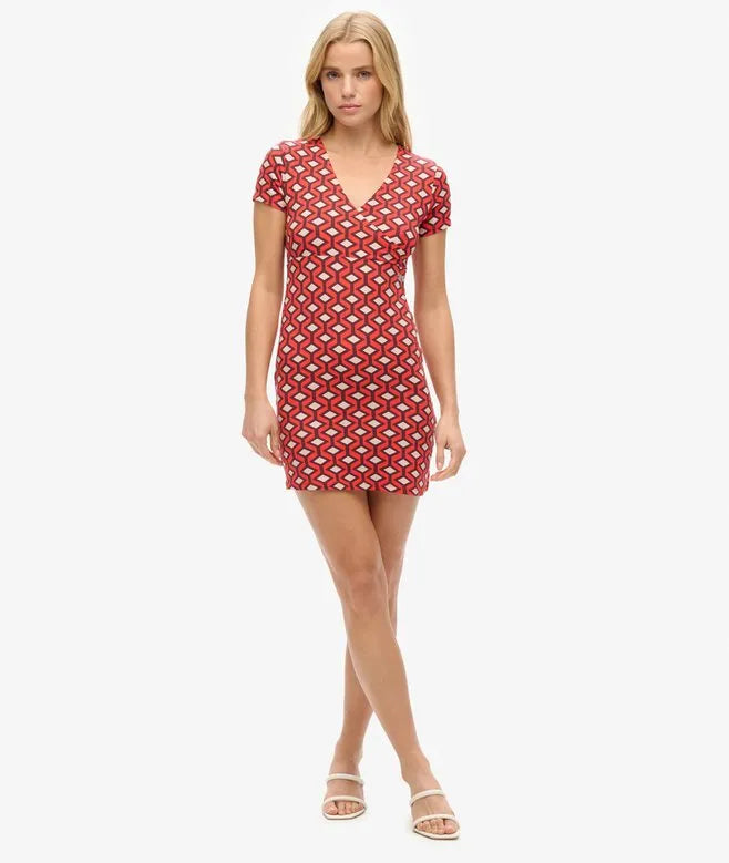 Printed Mini Day Dress