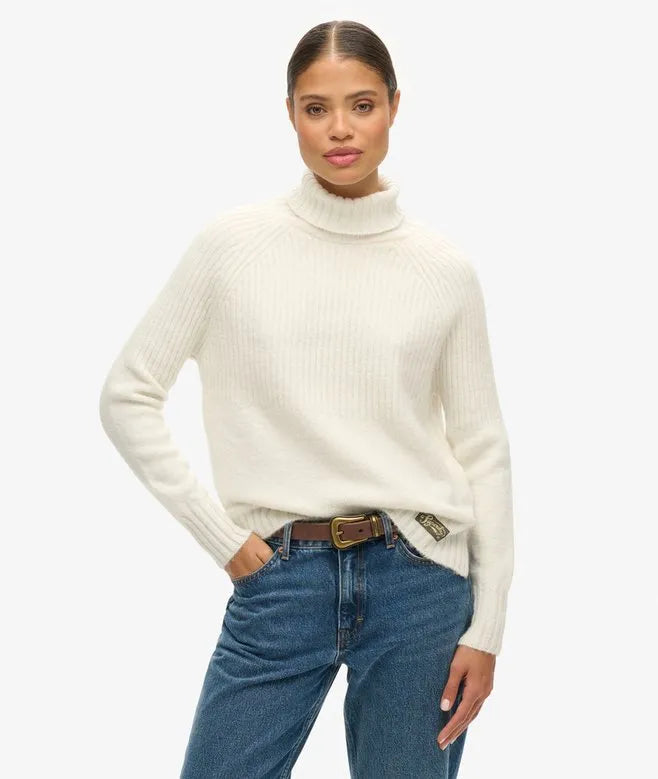 Essential Rib Knit Rollneck Jumper