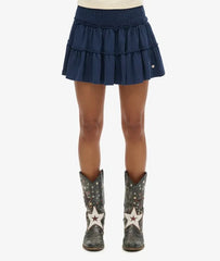 Tiered Jersey Mini Skirt