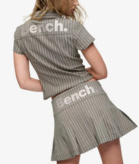 Bench Logo Pleated Stripe Mini Skirt