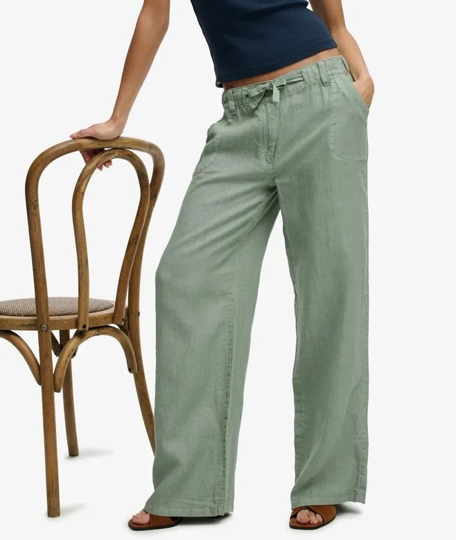 Linen Low Rise Pants