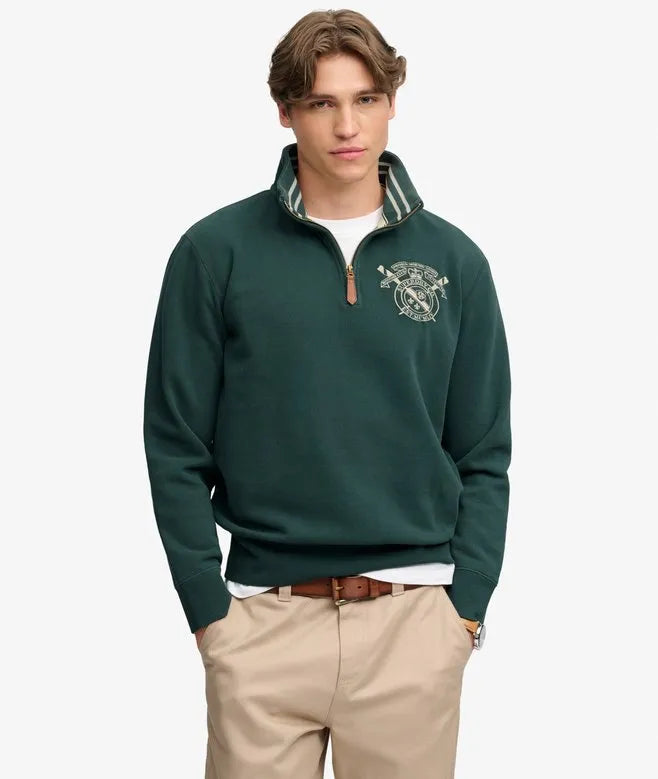 Gothic Varsity Half Zip Sweatshirt
