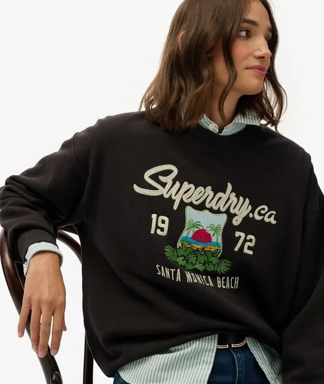 Souvenir Graphic Loose Crew Sweatshirt