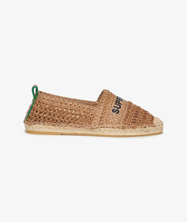 Raffia Espadrille Embroidered Shoe