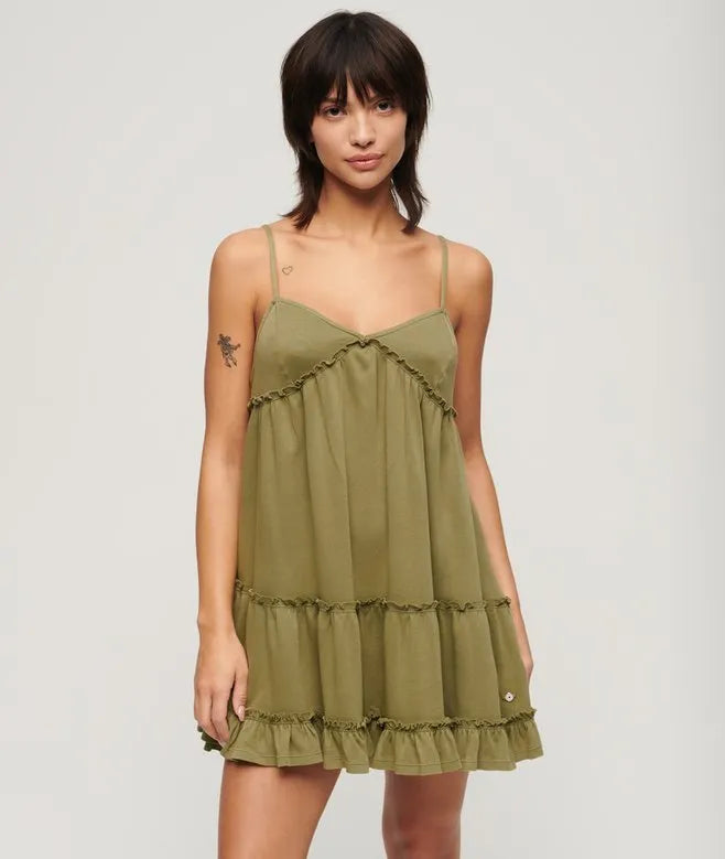 Jersey Tiered Cami Mini Dress