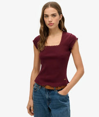 Essential Square Neck Short Sleeve T-Shirt