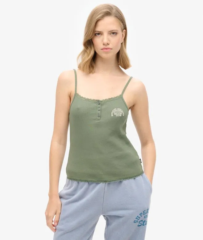 Athletic Essentials Button Down Cami Top