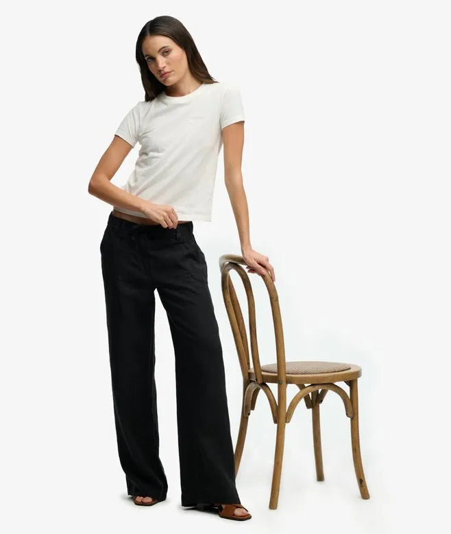 Linen Low Rise Pants
