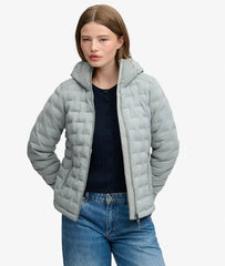 Hooded Heat Weld Padded Jacket