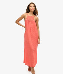 Lace Halter Maxi Beach Dress