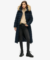 Fuji Faux Fur Hooded Longline Jacket