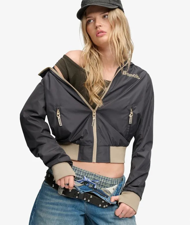 Bench Hooded Shell Bomber Jacket
