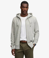 Essential Logo Half Brushed Zip Hoodie