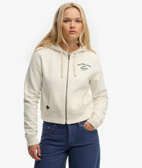 Athletic Essentials Cropped Zip Hoodie