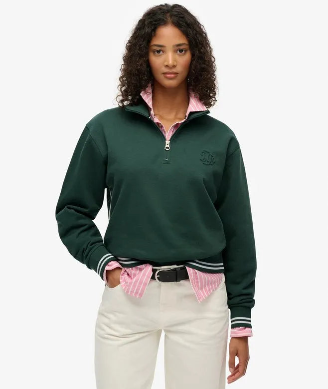 Country Club Embossed Half-Zip Jumper