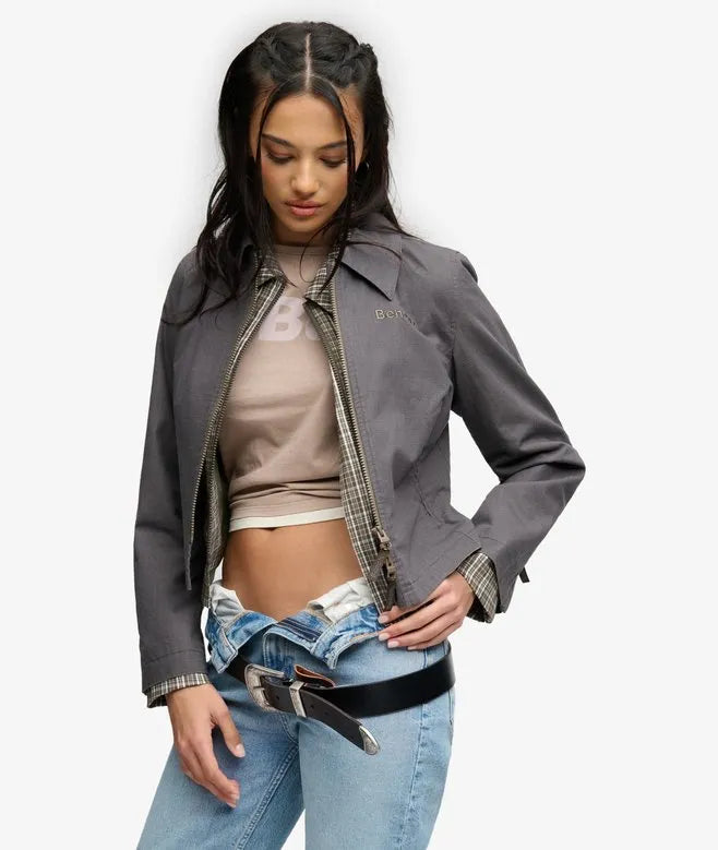 Bench Double Zip Collar Ripstop Jacket
