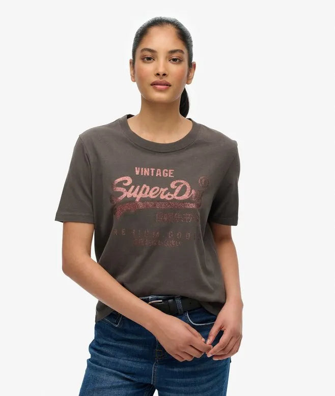 Embellished Vintage Logo Relaxed T-Shirt