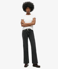Vintage Mid Rise Slim Flare Jeans