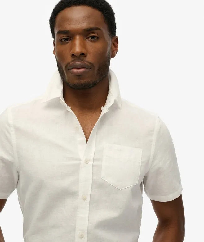 Cotton Linen Short Sleeve Shirt