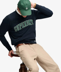 Athletic Applique Relaxed Crew Sweatshirt