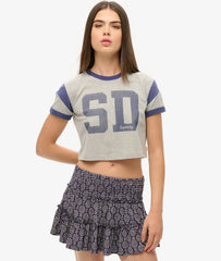 Tiered Jersey Mini Skirt
