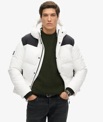 Hooded Box Quilt Puffer Jacket