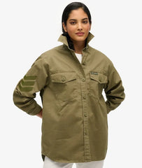 Military Embellished Oversized Shirt