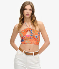 Crop Cut Out Woven Top