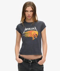 Metallica x Superdry Cap Sleeve Band T-Shirt