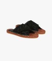 Espadrille Cross Strap Sliders