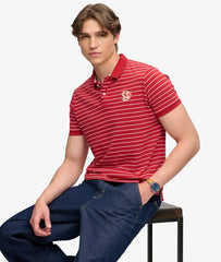 Vintage Stripe Jersey Polo Shirt
