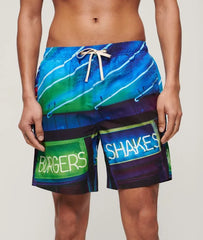 Photographic 17-inch Recycled Swim Shorts